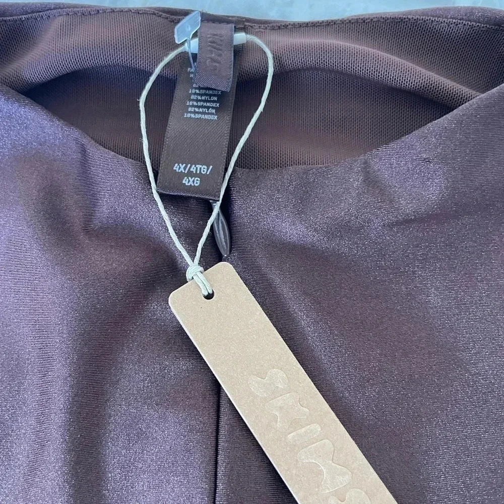Skims brown bronze metallic one piece swimsuit